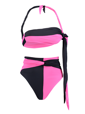 Jangada Meio a Meio Fúscia & Preto