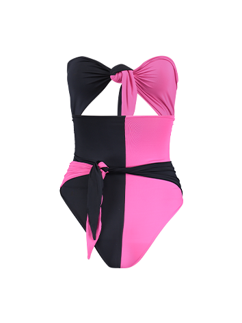 Jangada Meio a Meio Fúscia & Preto