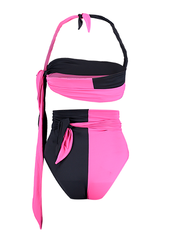 Jangada Meio a Meio Fúscia & Preto